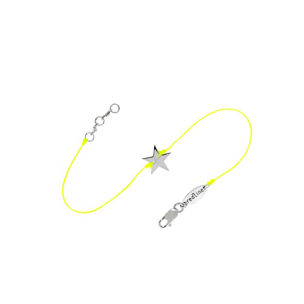 Unbranded White Gold Star Bracelet - Neon Yellow