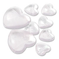 white heart iridescent confetti