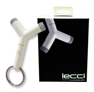 Unbranded White Hijack Keyring Double Headphone Sharer