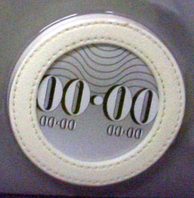 White Leather Look Tax Disc Holder