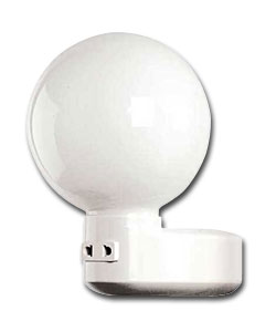 White Mirror Shaver Light - Globe style