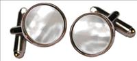 Unbranded White Mother of Pearl Cufflinks by Ian Flaherty