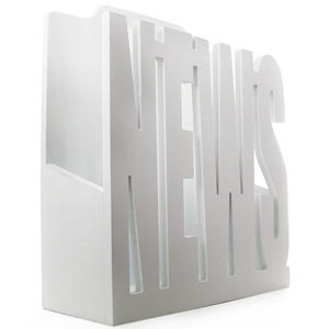 Unbranded White Newspaper Magazine Holder