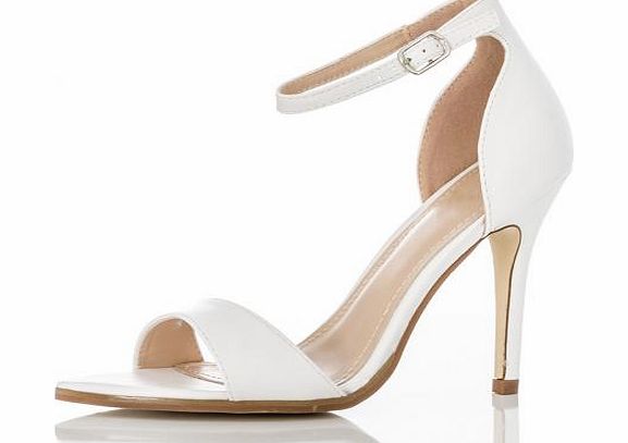 Unbranded White Pointed Ankle Strap Sandal