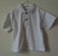 White Polo Shirt - 9/12 mths