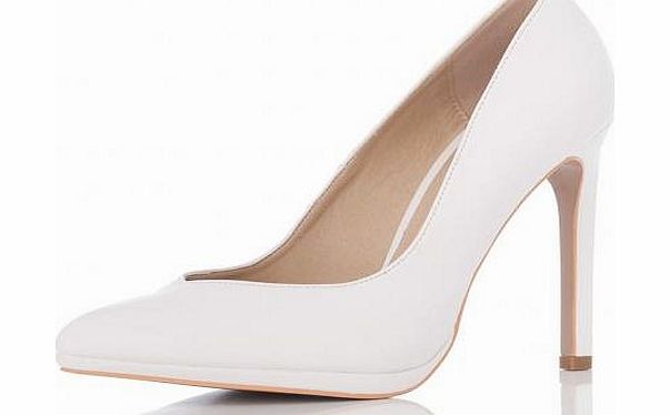 Unbranded White PU Pointed Courts