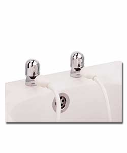 White Push on Bath/Shower Mixer