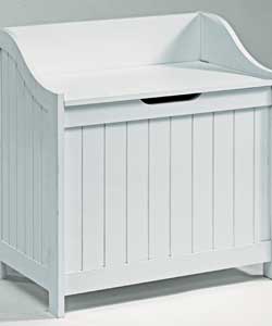 Unbranded White Shaker Style Monks Bench Laundry Box