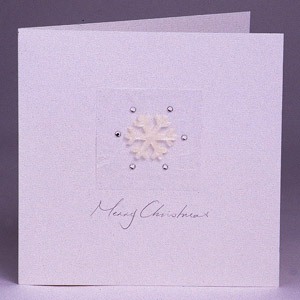 White Snowflake Card