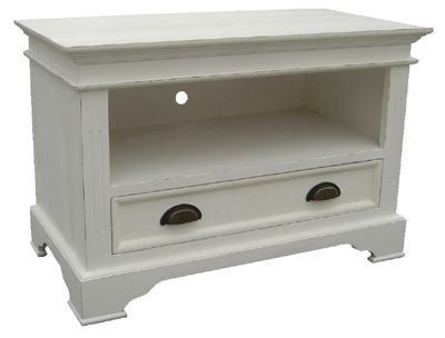 WHITE TV UNIT 1 DRAWER KRISTINA