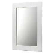 Unbranded White Wood Wall Mounted Mirror
