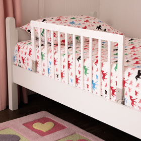 Unbranded White Wooden Bed Rail