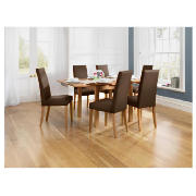 Unbranded Whitmore Extending Dining Table Oak with 4 Brown