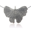 Unbranded Wide Ginkgo Leaf Pewter Necklace by Glover and