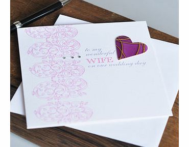 When the day comes to marry the woman of your dreams  this is a time to let her know how special she is with a gift from the heart and no gift is complete without abeautiful card to accompany it.This fabulously uniquely designed cardhas a white bac