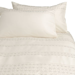 Wiggle Duvet Cover- Oyster- Super Kingsize