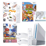 Unbranded Wii Console with Samba De Amigo   Wii Maracas  
