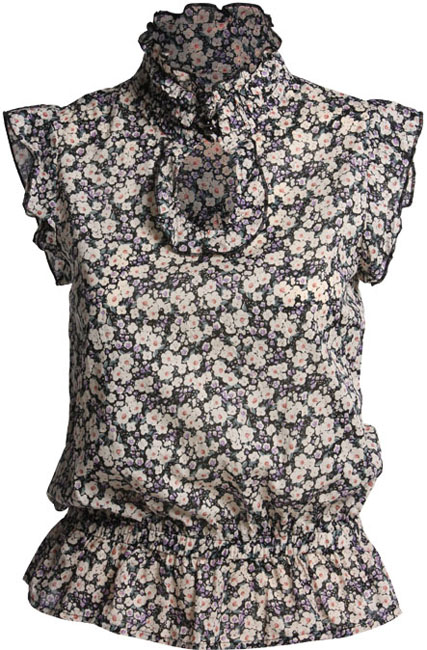 Unbranded Wilda ditsy print keyhole blouse