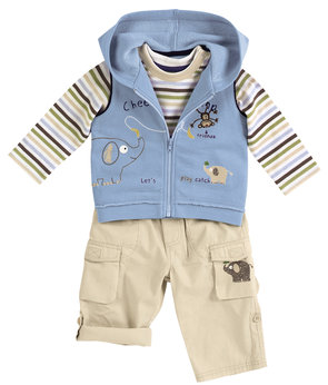 Unbranded Wildlife Park Hooded Gilet, T-Shirt and Trousers