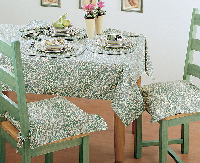 Unbranded William Morris Tablecloth 52x52 inch Willow Green