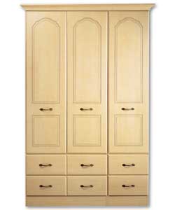 Wilton Maple 3 Door- 4 Drawer Robe