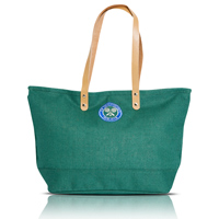 Unbranded Wimbledon Jute Tote Bag with Leather Handles -