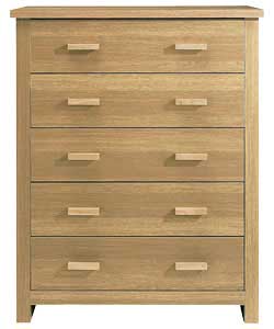 Winchester 5 Drawer Chest - Oak