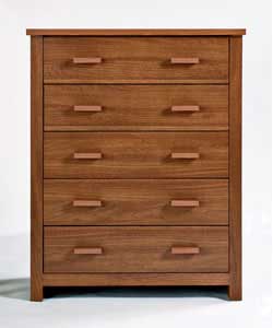 Dark beech-effect finish with wooden handles. Size (H)110.5, (W)89, (D)42.3cm. Packed flat for home
