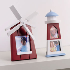 Unbranded Windmill and Lighthouse Photo Frame Set (Set of 2)