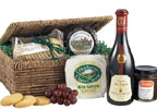 Two scrumptious local cheeses and a half bottle of superb French wine are perfectly complemented by 