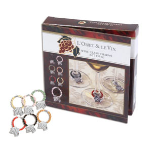 Wine Glass Charms - Set of Six