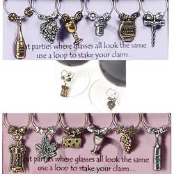 Wine Glass Clips-Grapevine