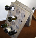 Unbranded Wine Rack in reclaimed timber