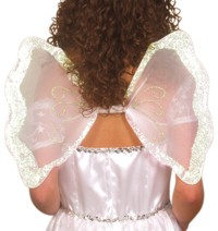 Wings Butterfly White Glitter
