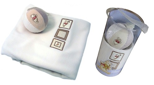 A delightful nursery gift set to celebrate the birth of a baby. The neutral creamy beige tones of