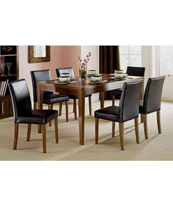 Unbranded Winslow Chocolate Faux Leather Oak Pair Chairs