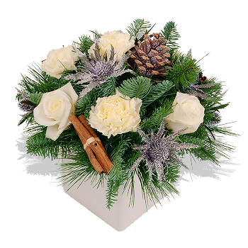 Unbranded Winter Wonderland Cube Arrangement - flowers