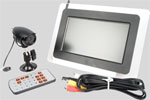  The complete kit includes a 7-inch wireless colour photo frame monitor and weatherproof wireless c