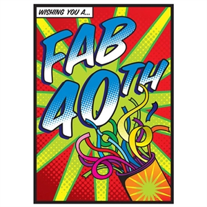 Unbranded Wishing You A Fab 40th Card
