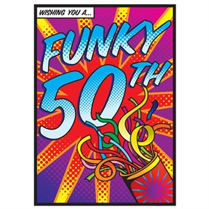Unbranded Wishing You A Funky 50th Greeting Card