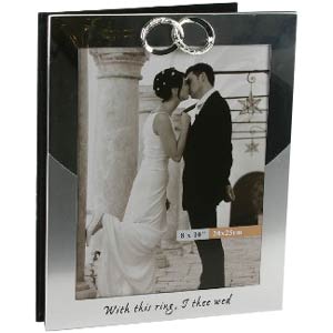 This stunning With this ring  I thee wed wedding photo album and frame is a beautiful keepsake gift 