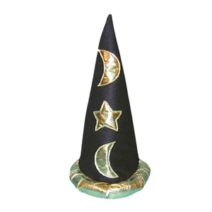 Wizard hat, gold/black