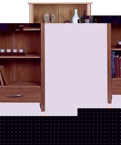 Woburn Light Walnut Bookcase 1 Drawer