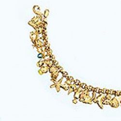 Womens 9ct Charm Bracelet