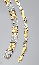Womens 9ct Greek Key ct Diamond Bracelet