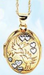 Womens 9ct Secret Message Locket