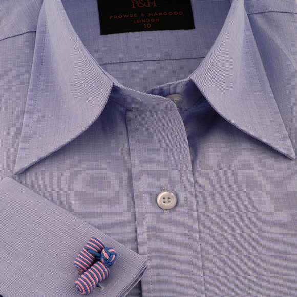 Womens Azure Blue Poplin Fitted Shirt