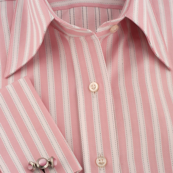Womens Kingswood Luxury Pink Stripe Fitted Shirt