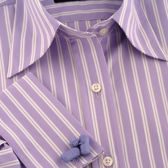 Womens Newchurch Lilac Stripe Fitted Shirt
