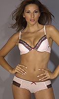 Womens Padded Plunge Baby Retro Bra
